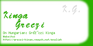 kinga greczi business card